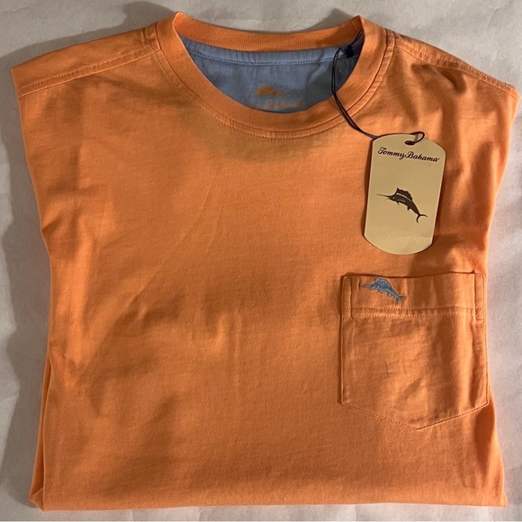 Tommy Bahama Crewneck Short Sleeve T-Shirt Size Small Fresh Start Orange - Picture 8 of 8